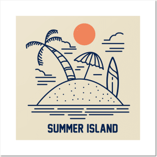 summer island Posters and Art